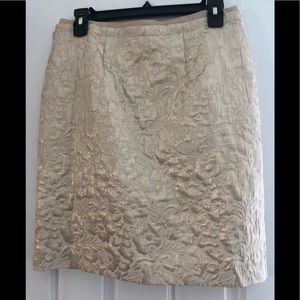 Gold Brocade Skirt size 8P NWT